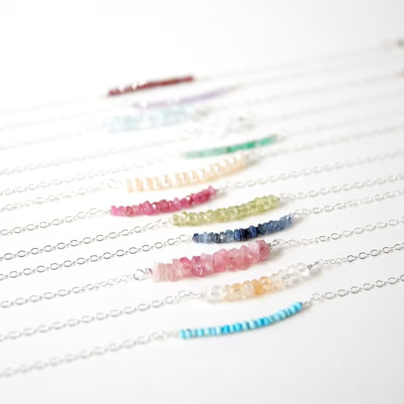 簡約淡紫色紫水晶配925銀手鍊 // 二月份生日石