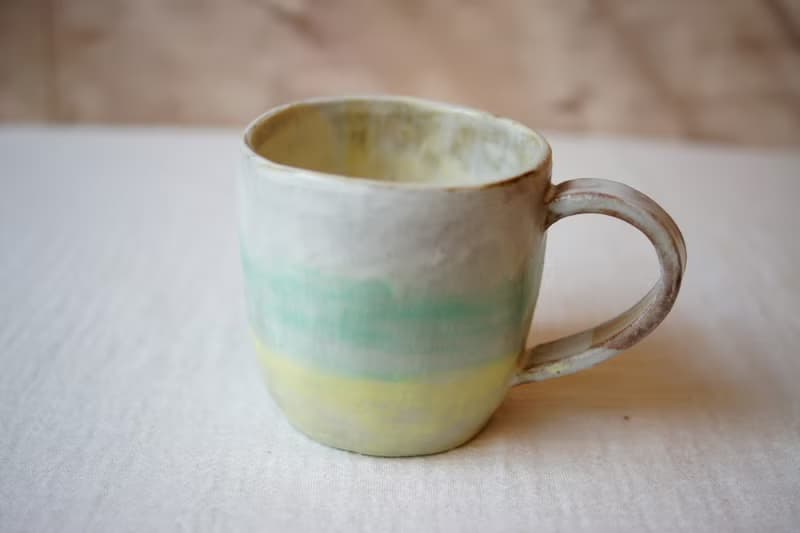 手作粉引 粉彩巴哥 馬克杯 200ml 咖啡杯 茶杯 水杯