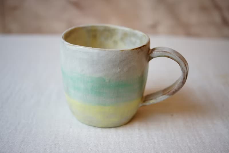 手作粉引 粉彩巴哥 馬克杯 200ml 咖啡杯 茶杯 水杯