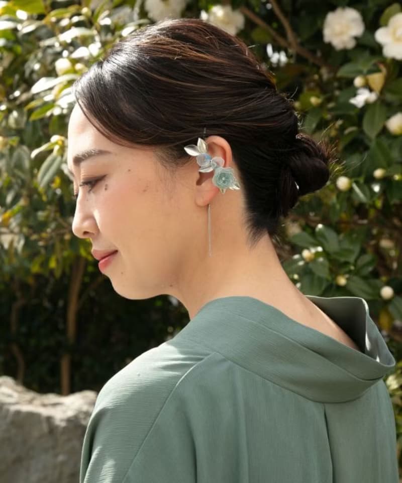 【快賣完預購】綻放的呢喃清新牡丹芬芳耳飾 耳掛 (3色)74WZ5201