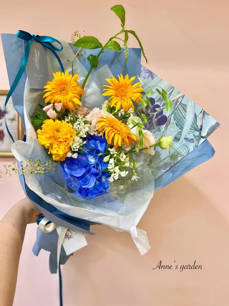 法式自然風花束