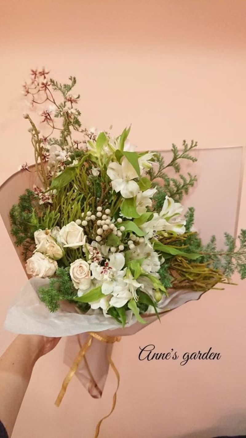 法式自然風花束