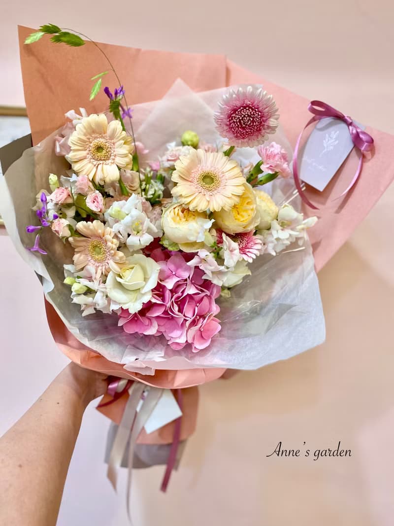 法式自然風花束