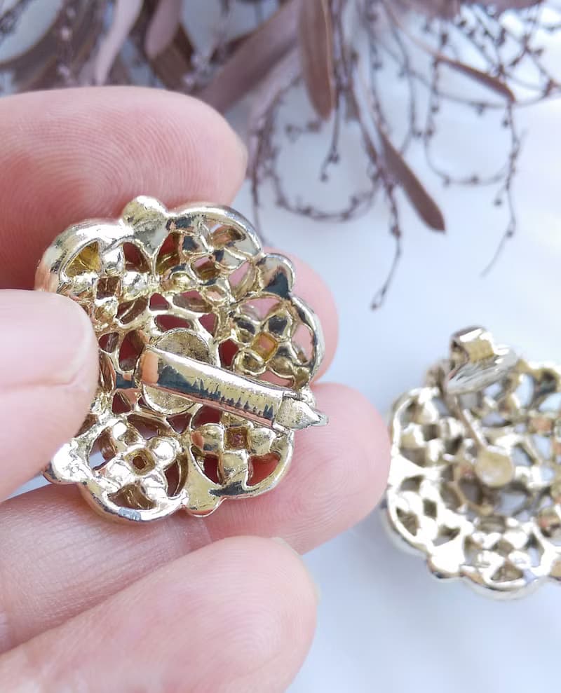 Vintage Jewelry 西洋古董飾品 SARAH COV  Ceylon 夾式耳環