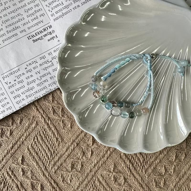 月光海洋心雙層編織手鍊