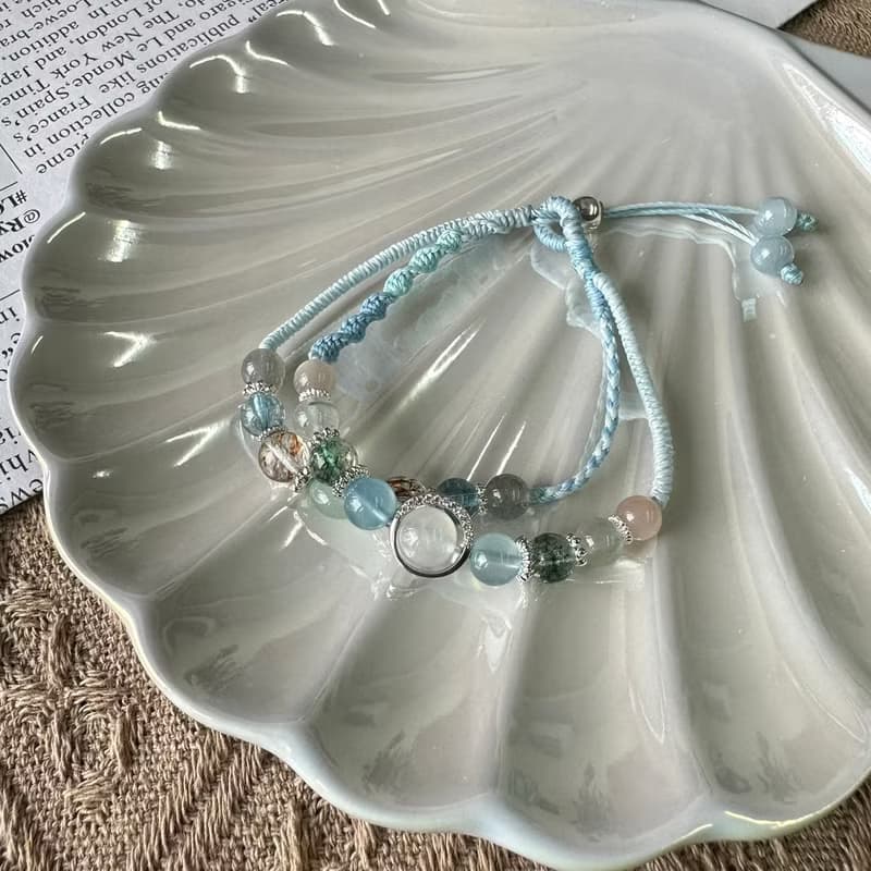 月光海洋心雙層編織手鍊