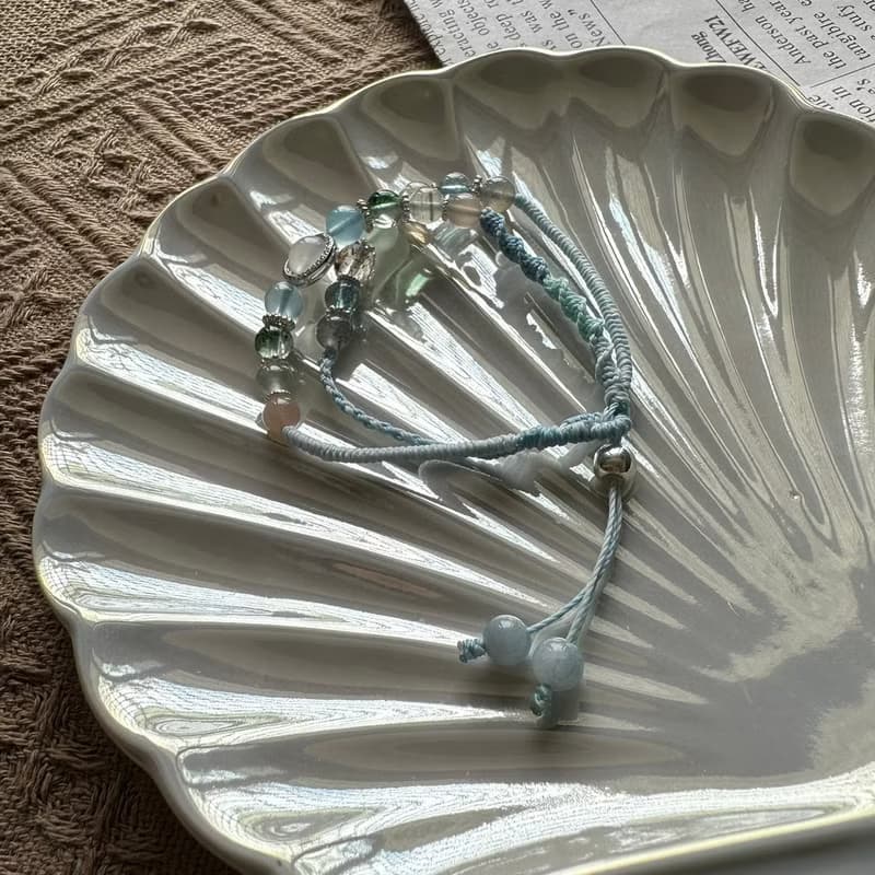 月光海洋心雙層編織手鍊