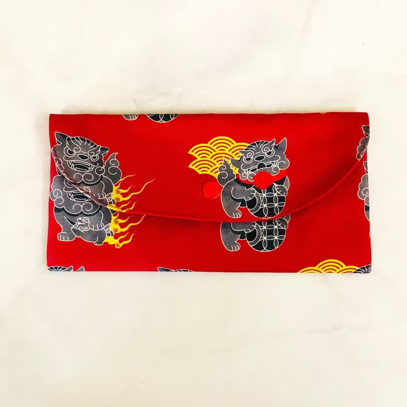 風獅爺 石獅公 虎年 寅年 手工長型布紅包袋 存摺袋