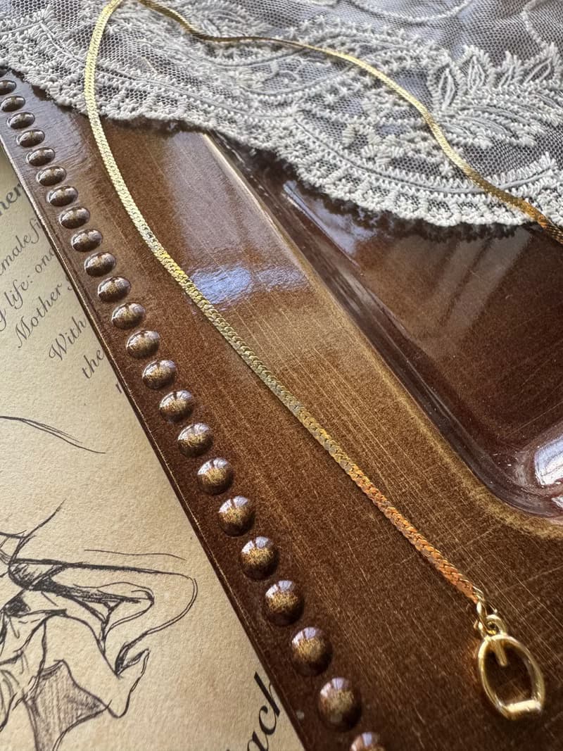 中古正品Givenchy 紀梵希鍍金水鑽項鏈頸鍊 蛇骨鏈 送禮