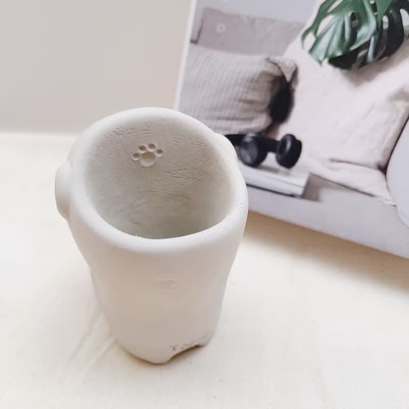 【快速出貨】啾咪水獺 植物小盆 水泥盆器 交換禮物