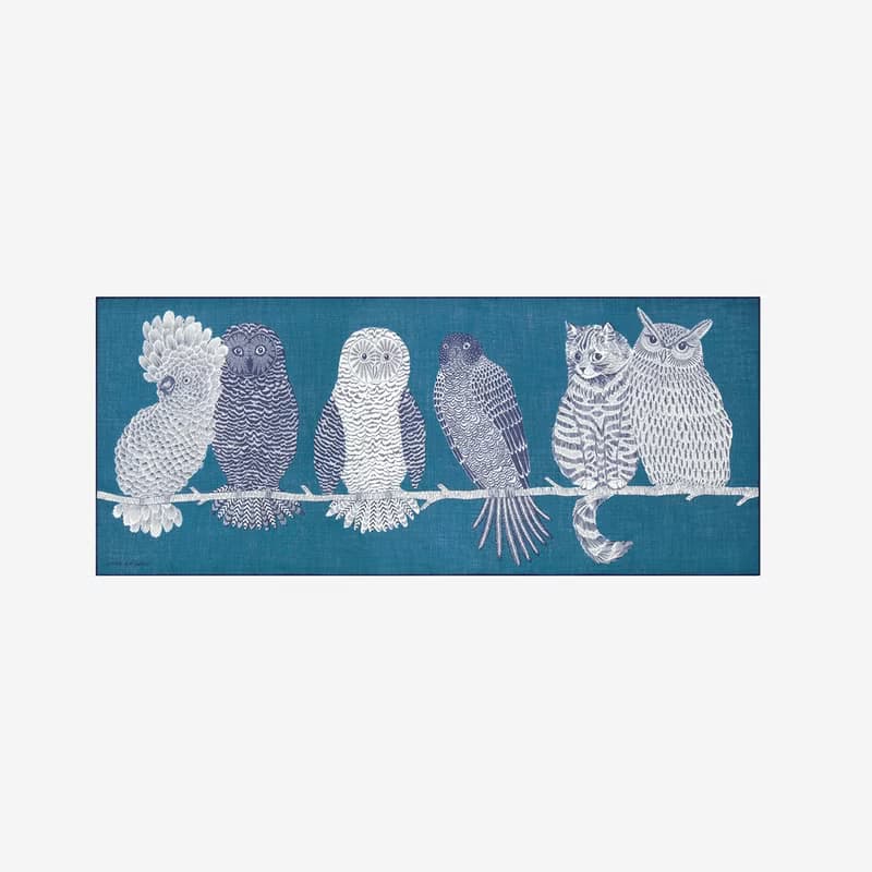 【INOUI EDITIONS】CHOUETTE 羊毛圍巾80 - 灰藍