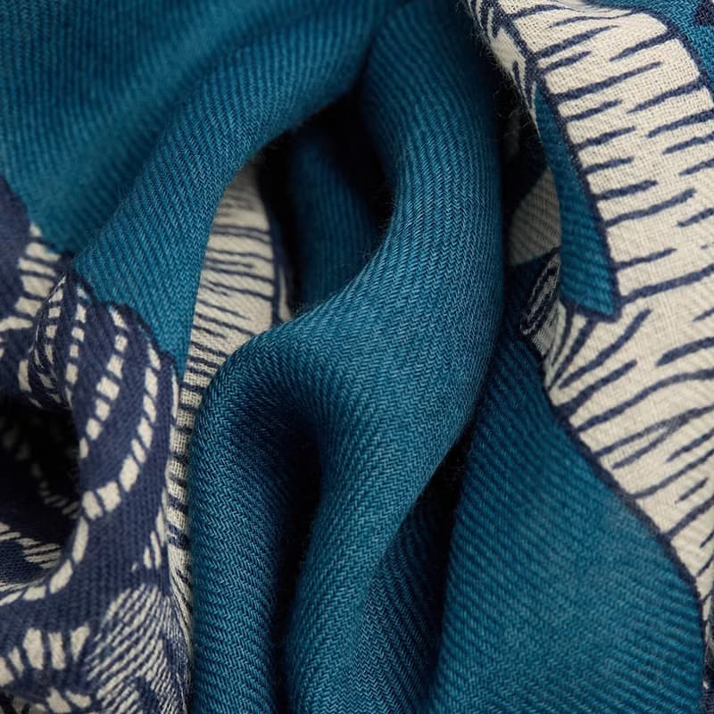 【INOUI EDITIONS】CHOUETTE 羊毛圍巾80 - 灰藍