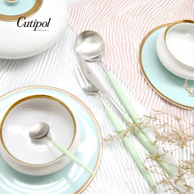 葡萄牙Cutipol GOA系列青玉銀新主餐三件組(叉匙筷)