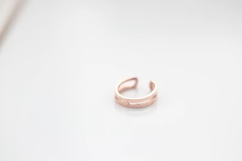 14K Double Cycle Cuff Earring 雙環耳夾耳環 耳骨夾 不褪色