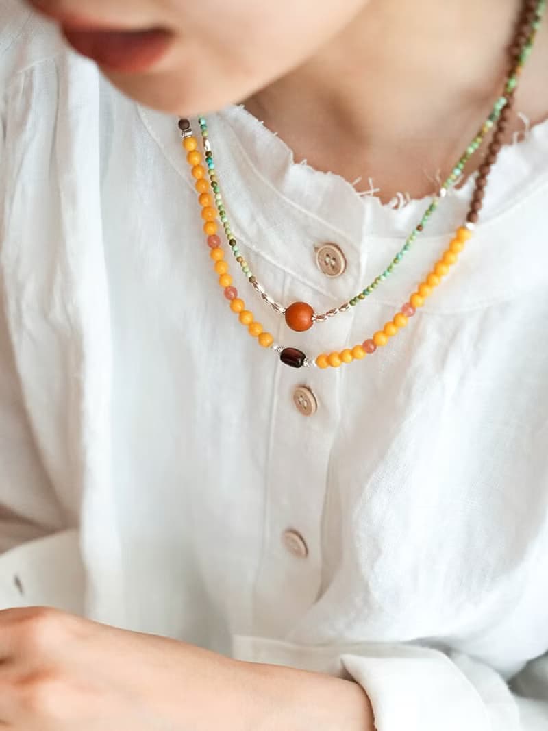 原創手工印度邁索爾正區黑肉老山檀蜜蠟多圈手串好遠手鏈生日禮物