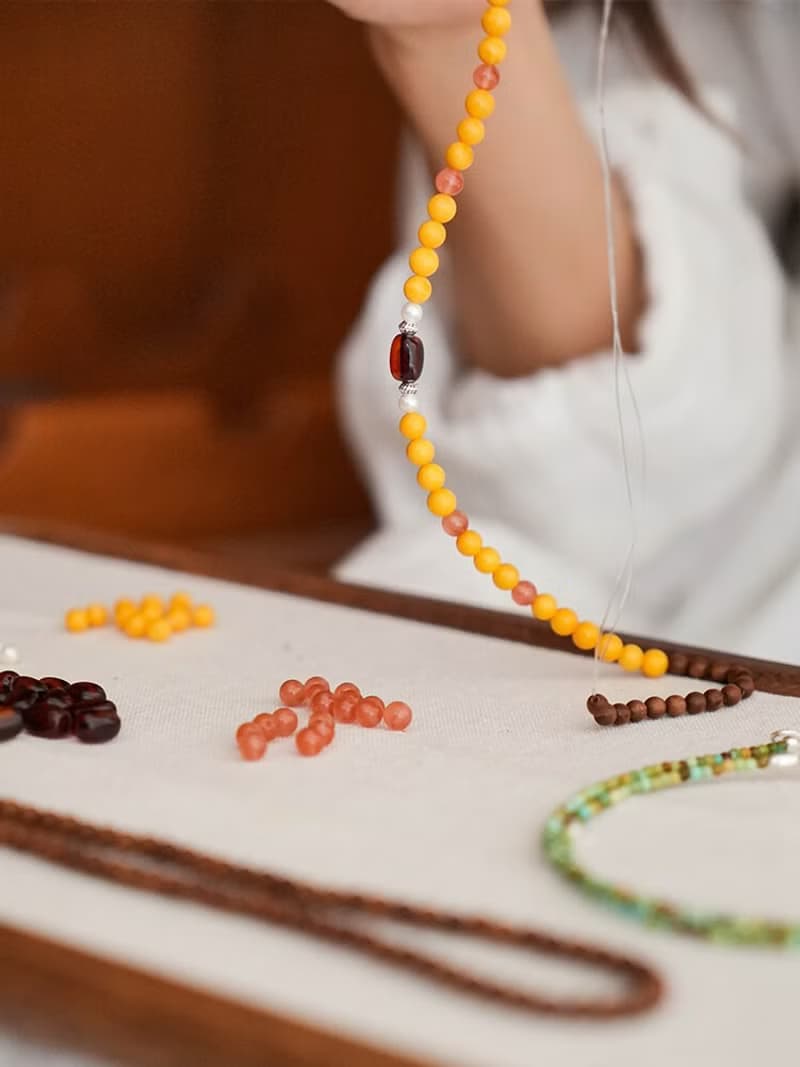 原創手工印度邁索爾正區黑肉老山檀蜜蠟多圈手串好遠手鏈生日禮物