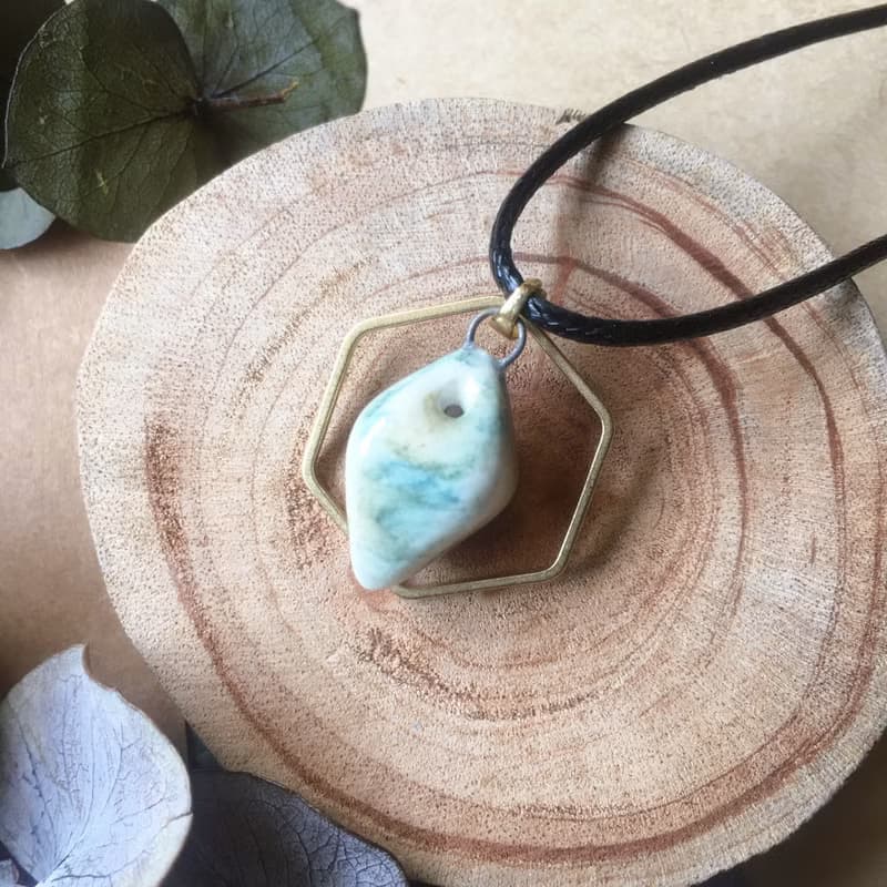 【擴香項鍊】香水精油項鍊-蒼茫沙漠|手作陶藝