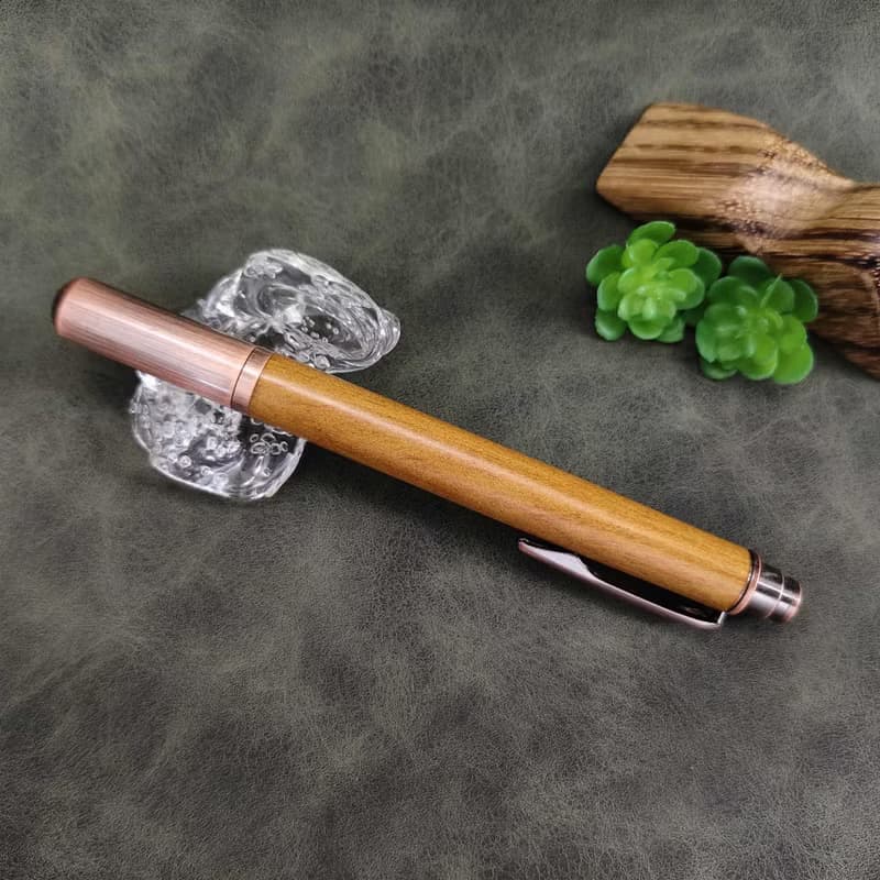 肖楠木 原木 手工筆 鋼珠筆( 拔蓋式)