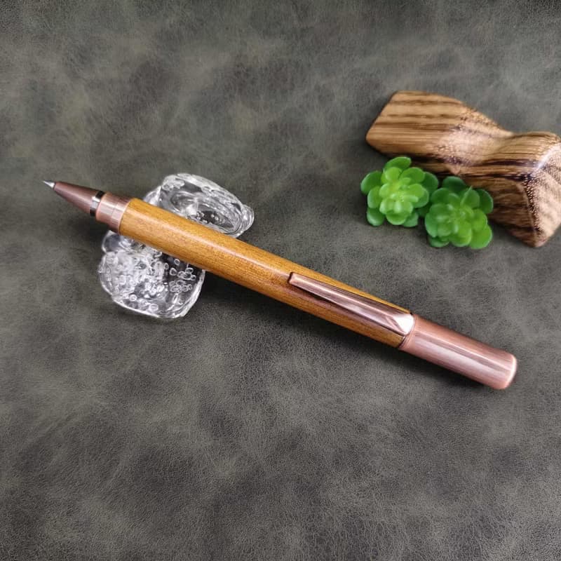 肖楠木 原木 手工筆 鋼珠筆( 拔蓋式)