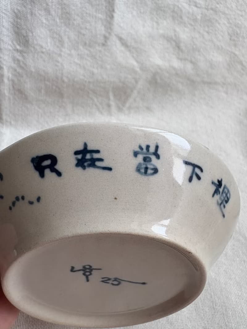 畫語  10.5cm  青花釉下彩陶盤