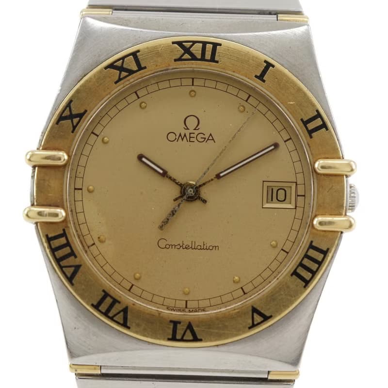 【日本直送】オメガ OMEGA コンステレーション 腕時計 cal.1438 SS クオーツ アナログ表示 ゴールド文字盤 メンズ【中古】