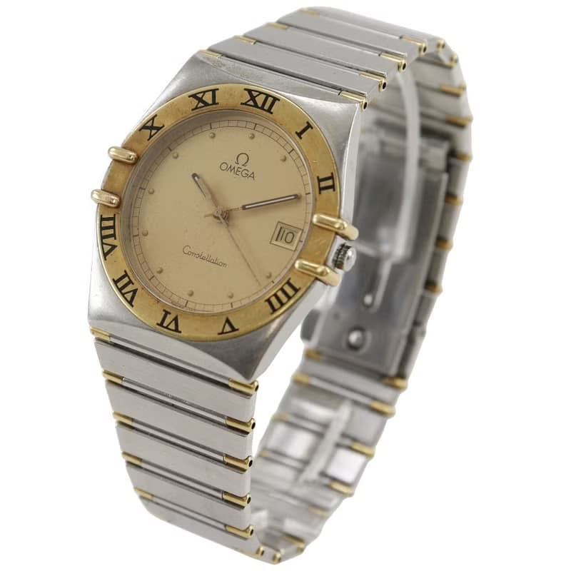 【日本直送】オメガ OMEGA コンステレーション 腕時計 cal.1438 SS クオーツ アナログ表示 ゴールド文字盤 メンズ【中古】