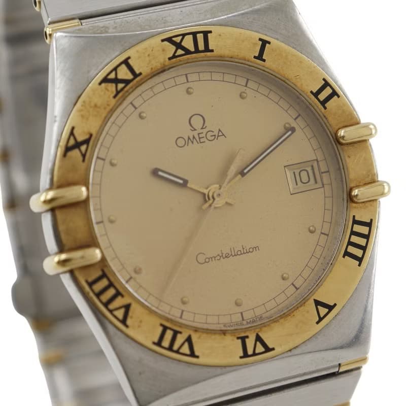 【日本直送】オメガ OMEGA コンステレーション 腕時計 cal.1438 SS クオーツ アナログ表示 ゴールド文字盤 メンズ【中古】