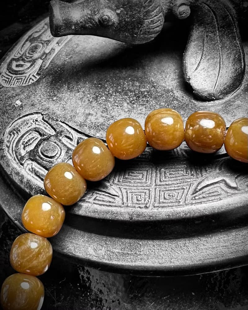 和田糖玉 銀製手串