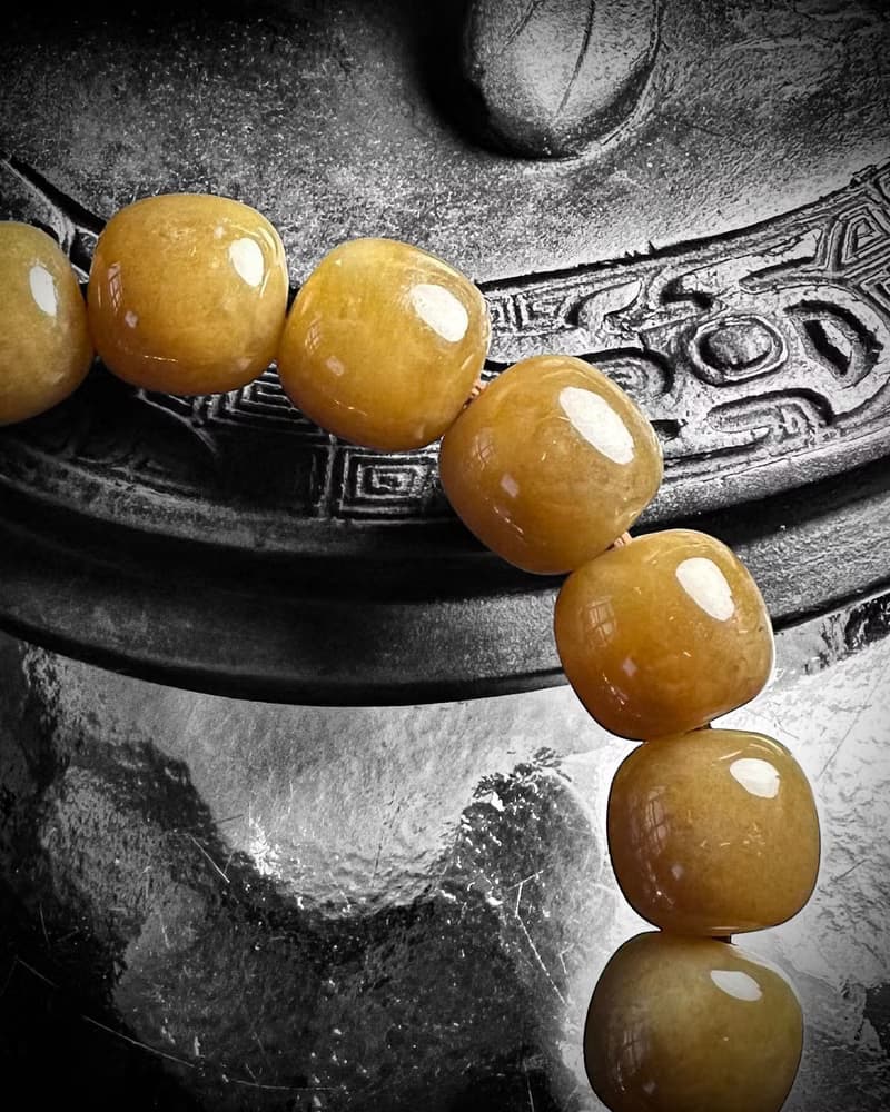 和田糖玉 銀製手串