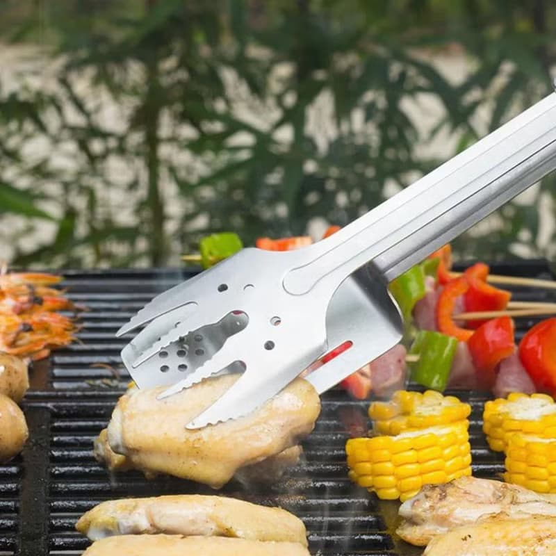 【6合1百變燒烤BBQ工具】鏟/叉/夾/刀/開瓶器 不鏽鋼折疊收納設計