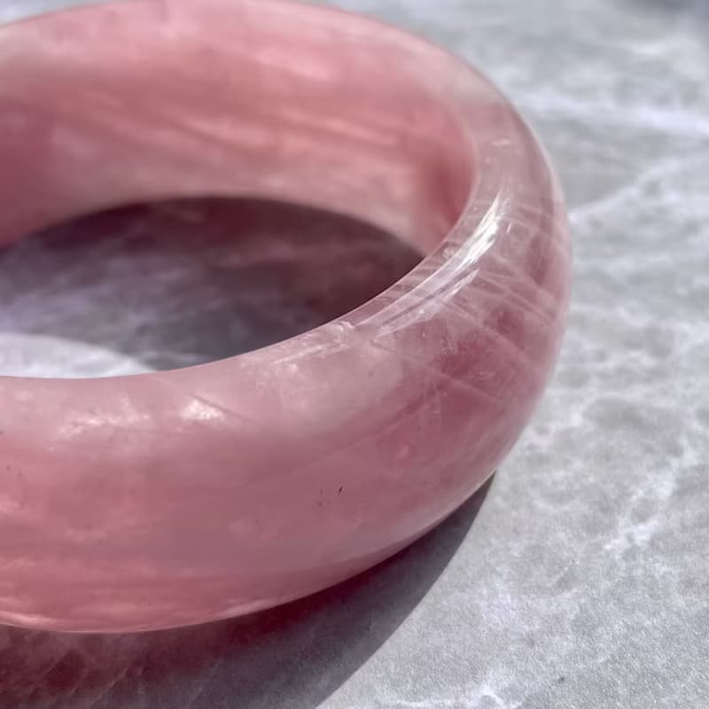 【浪漫相遇】巴西天然粉晶手鐲 | 19圍 | 天然水晶 | 送禮