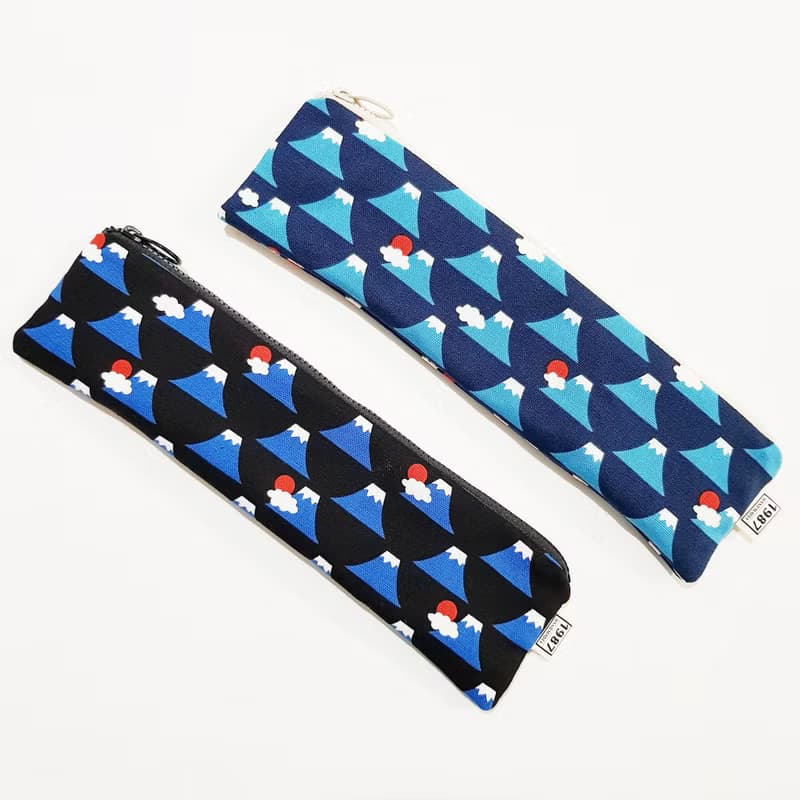 【富士山-藍】 熱銷款! 餐具袋 環保 筆袋 刷具袋 交換禮物