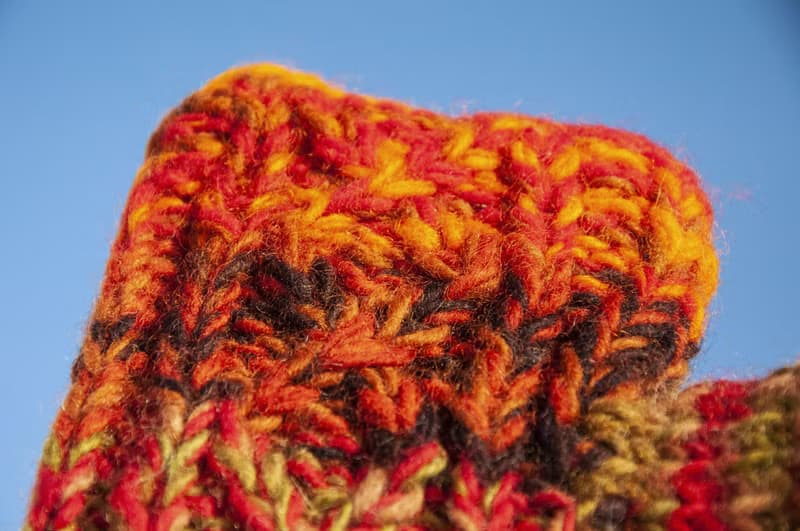 手織純羊毛針織手套/露趾手套/內刷毛手套/保暖手套-北歐夕陽陽光