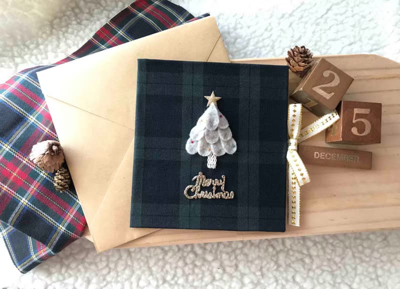 暖暖的聖誕樹 手工卡片 聖誕卡 Handmade Christmas card 綠格