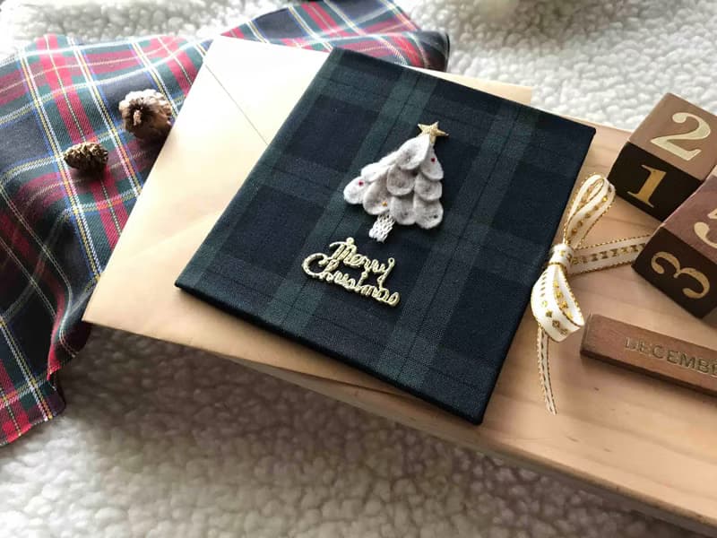 暖暖的聖誕樹 手工卡片 聖誕卡 Handmade Christmas card 綠格