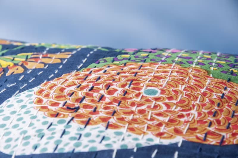 花朵刺繡抱枕套 純棉抱枕套 民族風抱枕套-法式風時尚藍花朵森林