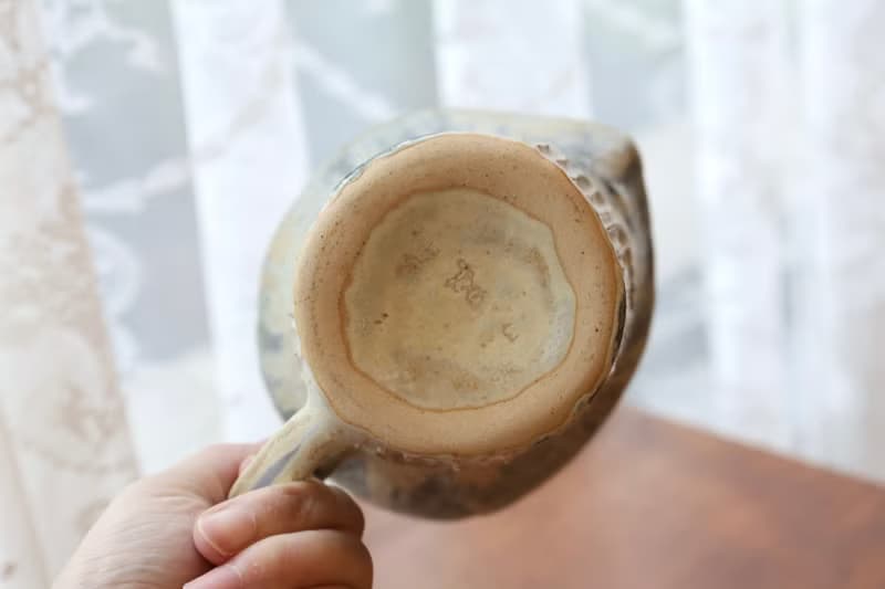 【聖誕節禮物】日本進口陶土手捏乾花器自然流釉紋理侘寂感置物桶