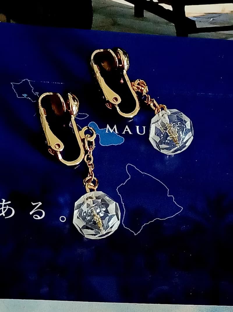 vintage jewelry SARAH COV 簡約垂墜串珠 夾式耳環