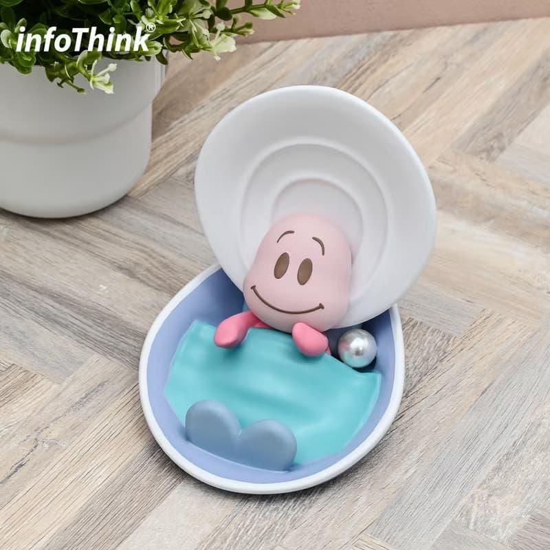 【超萌辦公小物】小牡蠣公仔多功能手機支架