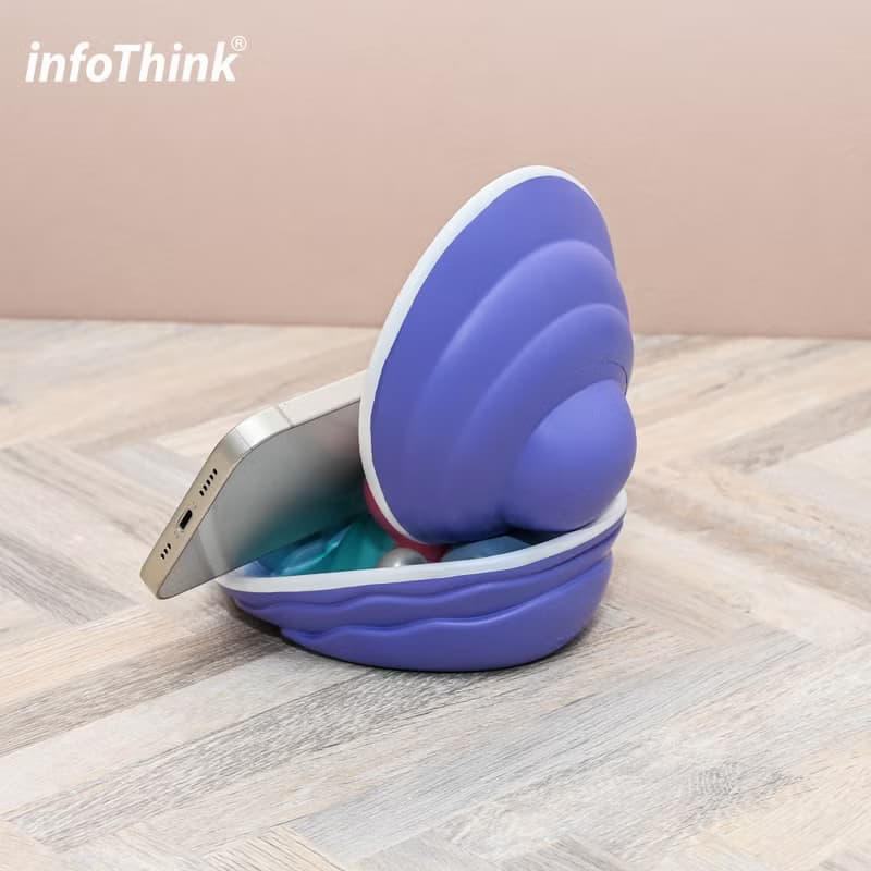 【超萌辦公小物】小牡蠣公仔多功能手機支架