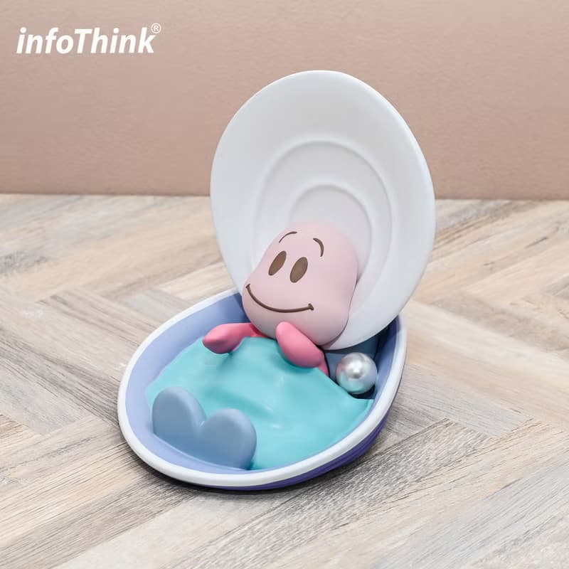 【超萌辦公小物】小牡蠣公仔多功能手機支架