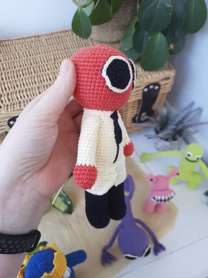Rainbow friend toys gift. Stuffed doll for kids. Red rainbow friends Roblox