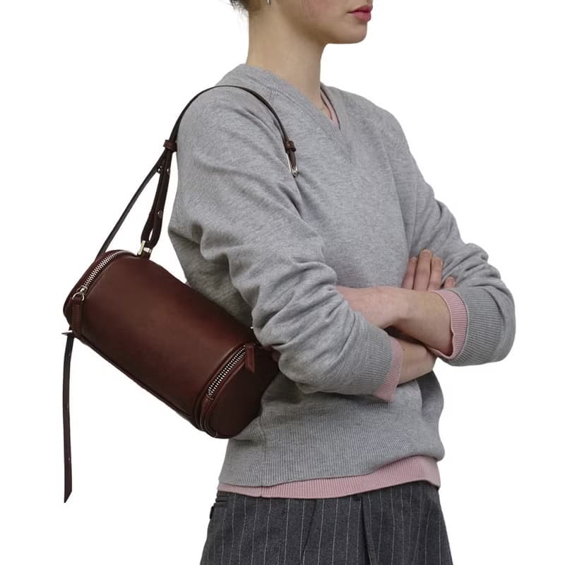 韓國製 MUR Rollpocket 手袋/單肩包/手提袋 (Dark Brown)