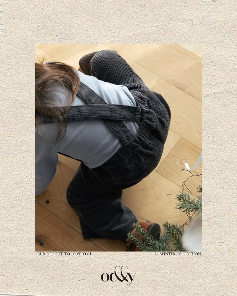 灯芯绒背带裤_炭灰色