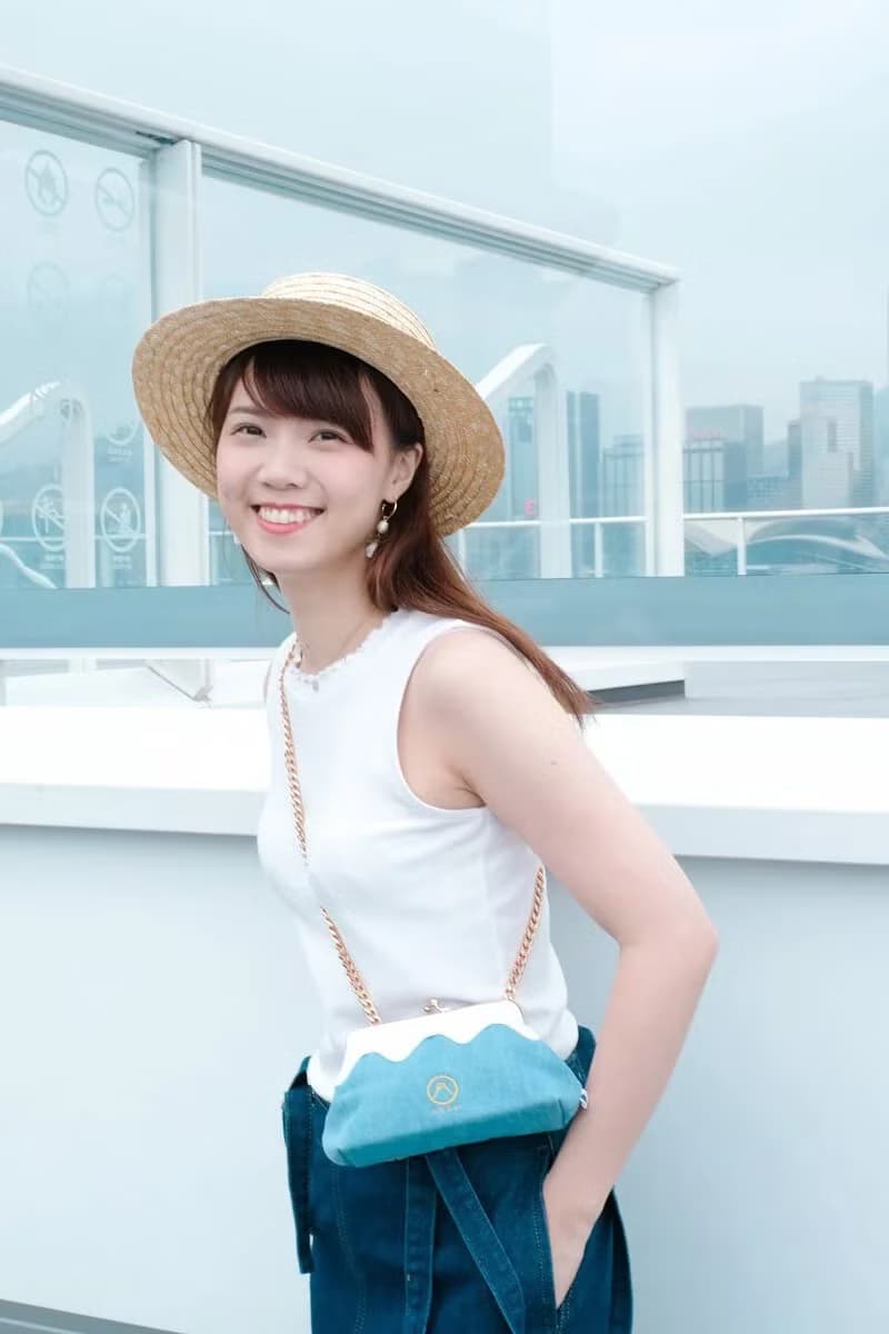 自家製富士山口金袋 - 淺藍色  【 情人節 生日 】