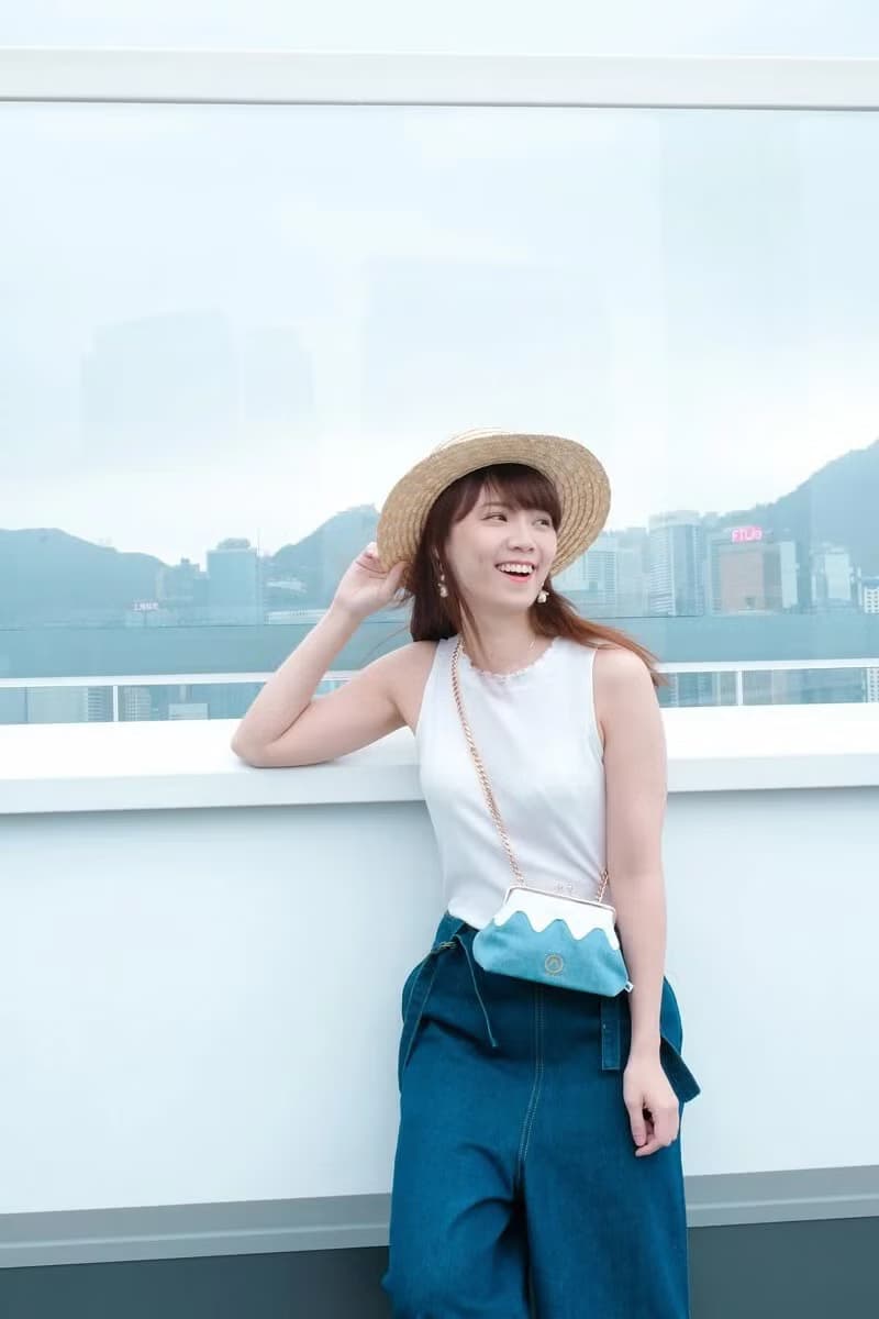 自家製富士山口金袋 - 淺藍色  【 情人節 生日 】