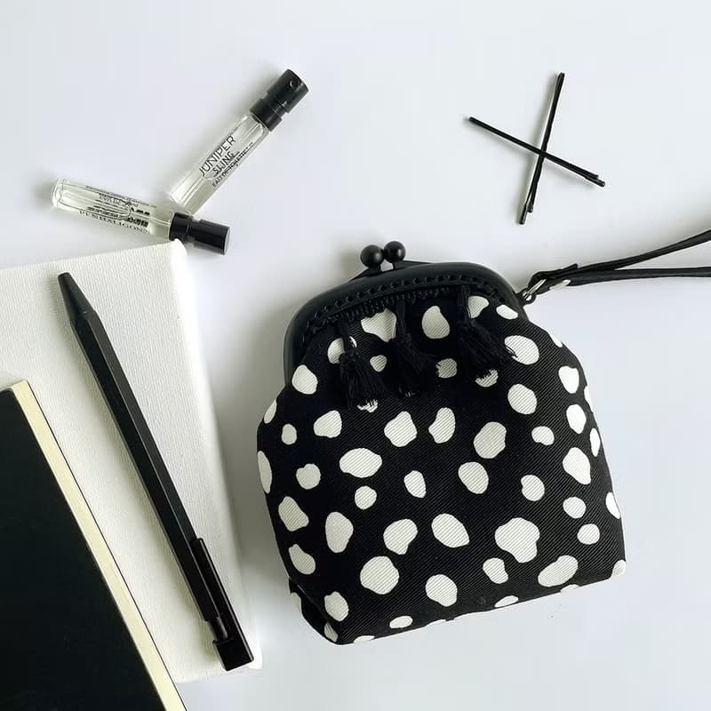 時尚流蘇大麥町塑膠口金包/零錢包