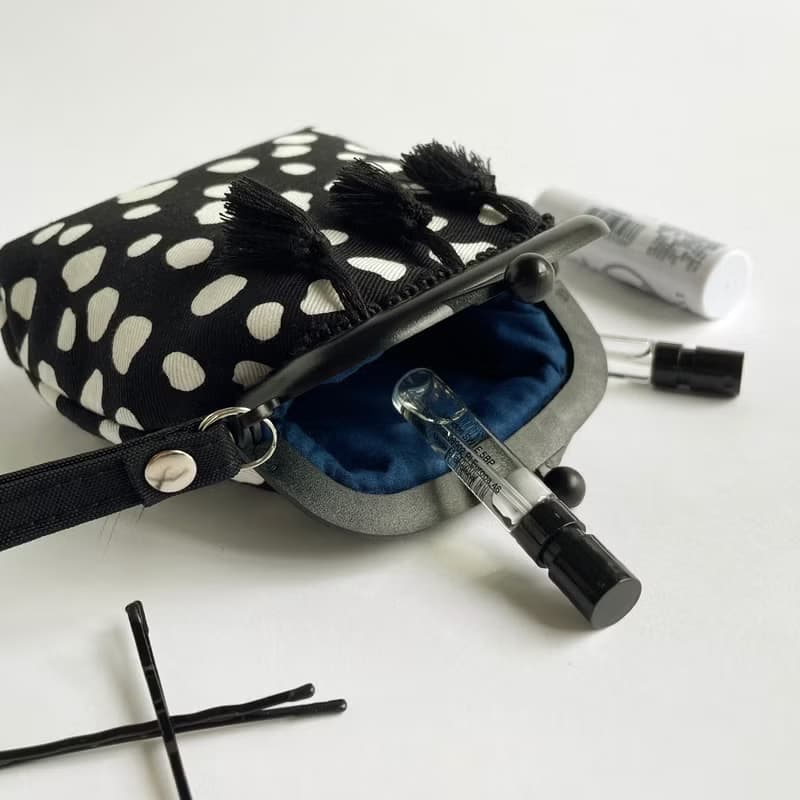 時尚流蘇大麥町塑膠口金包/零錢包