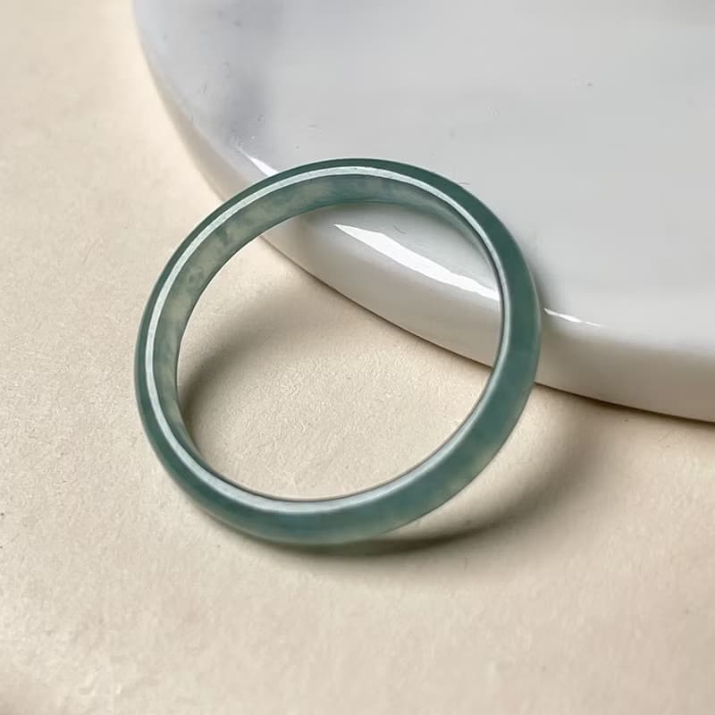 冰藍水翡翠戒指戒圈 | 天然翡翠A貨 | 送禮