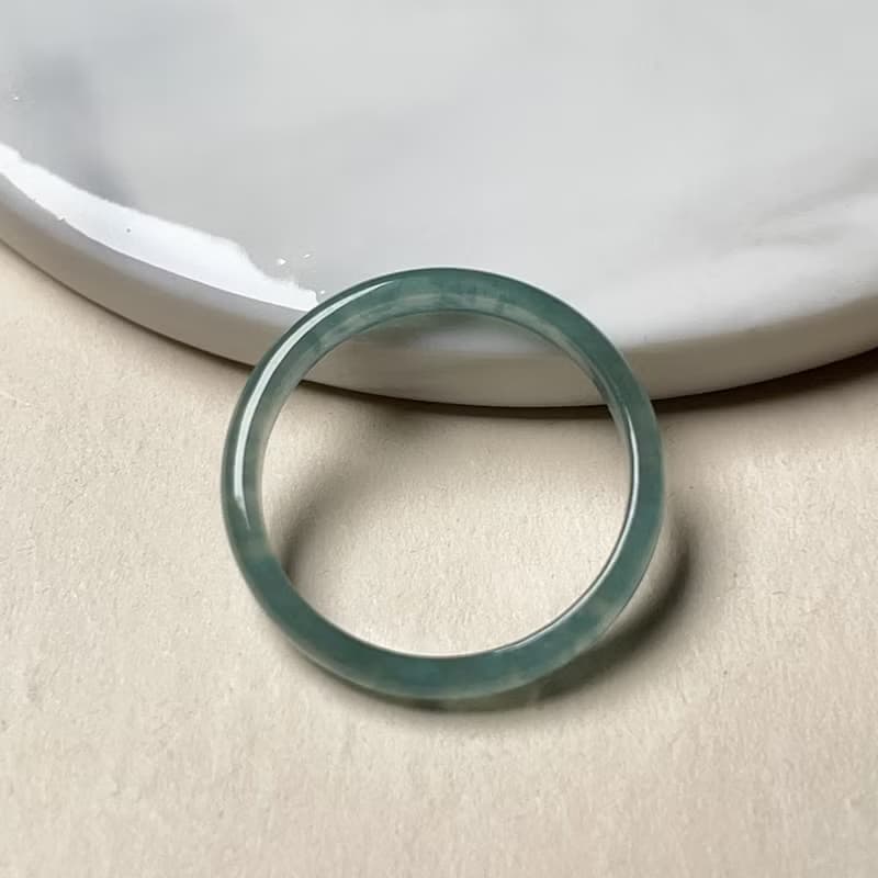 冰藍水翡翠戒指戒圈 | 天然翡翠A貨 | 送禮